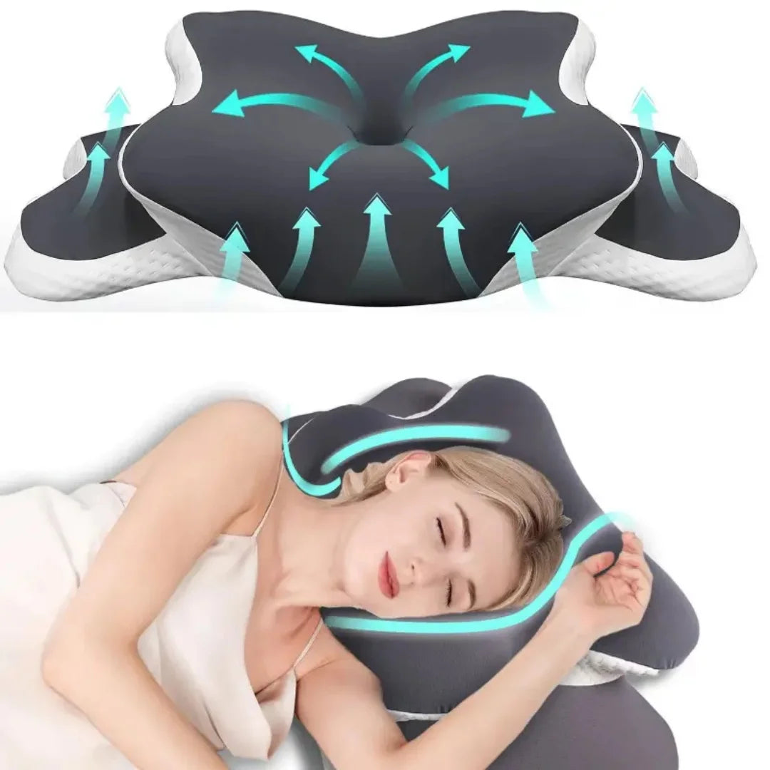 Memory Foam Pillow Cervical Pillow Neck Pain Relief Contour Ergonomic Orthopedic Neck Support for Side Back Stomach Sleeper Gift